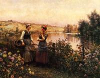 Daniel Ridgway Knight - Stopping for Conversation